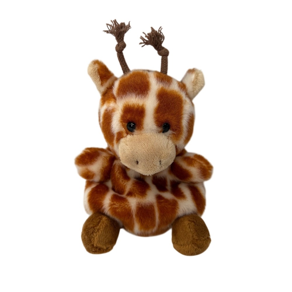 Aurora Palm Pals Giraffe Plush Stuffed Animal Toy Brown Tan Spotted 5 Inch Small